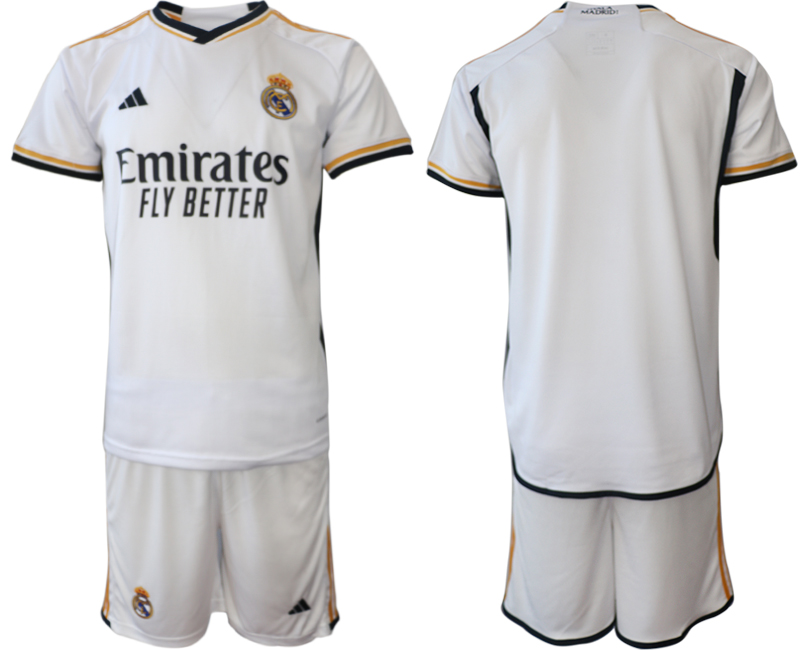 Men 2023-2024 Club Real Madrid home soccer jersey->barcelona jersey->Soccer Club Jersey